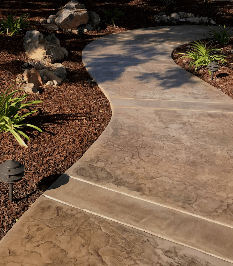 stamped concrete walkway San Marcos