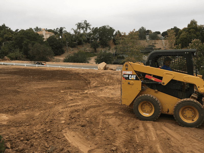Lot cleared of weeds and leveled out in Fallbrook